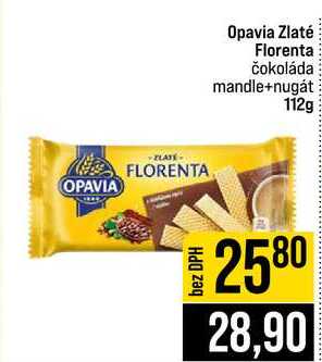Opavia Zlaté Florenta čokoláda mandle+nugát 112g