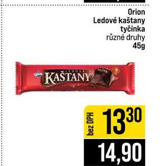 Orion Ledové kaštany tyčinka různé druhy 45g