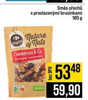 Směs ořechů s proslazenými brusinkami 180 g