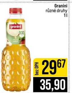 Granini různé druhy 1l