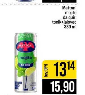 Mattoni mojito daiquiri tonik+jalovec 330 ml