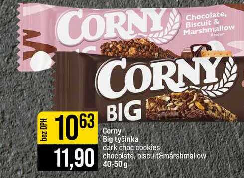 Corny Big tyčinka dark choc cookies chocolate, biscuit&marshmallow 40-50 g 