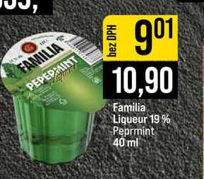 Familia Liqueur 19% Peprmint 40 ml 