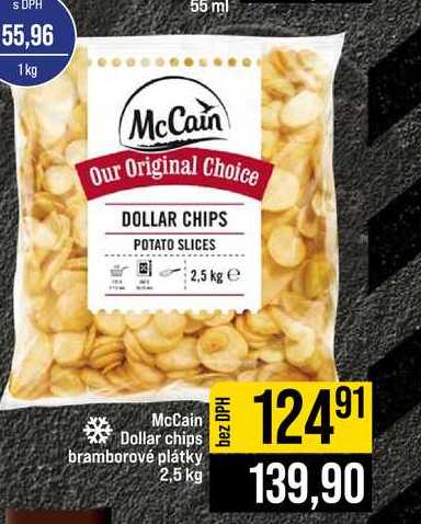 McCain Dollar chips bramborové plátky 2,5 kg