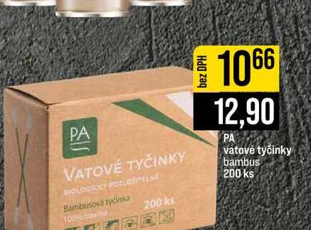 PA vatové tyčinky bambus 200 ks