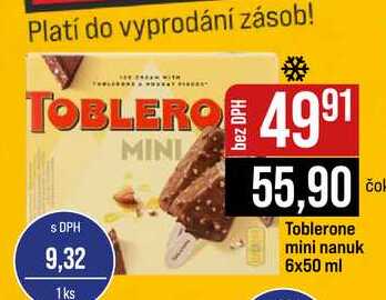 Toblerone mini nanuk 6x50 ml