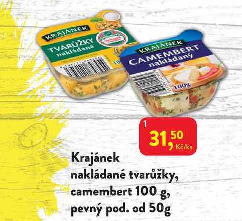 Krajánek nakládané tvarůžky, camembert 100 g