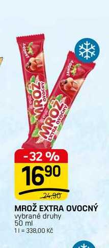 MROŽ EXTRA OVOCNÝ vybrané druhy 50 ml