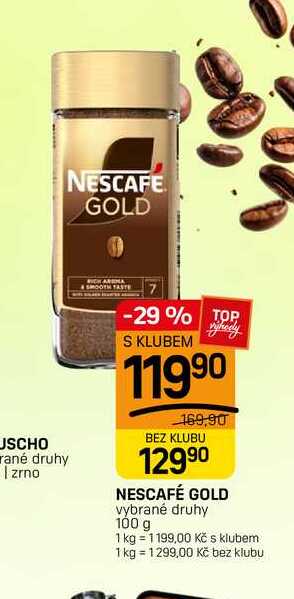 NESCAFÉ GOLD vybrané druhy 100 g