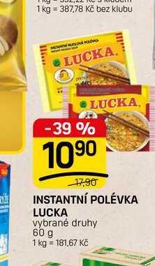 INSTANTNÍ POLÉVKA LUCKA vybrané druhy 60 g