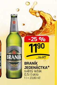 BRANÍK JEDENÁCTKA* světlý ležák 0,5l