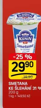 SMETANA KE ŠLEHÁNÍ 31 % 200 g
