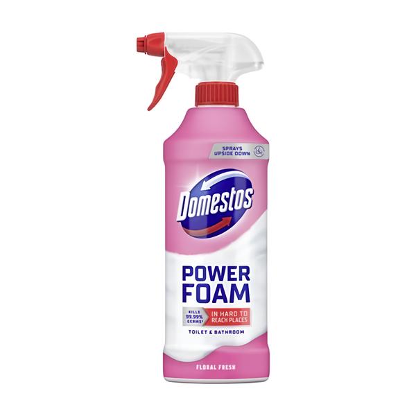 Domestos Power Foam Floral Fresh čisticí pěna ve spreji na toaletu a koupelnu