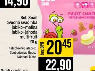 Bob Snail ovocná svačinka jablko+malina jablko+jahoda multifruit 20 g