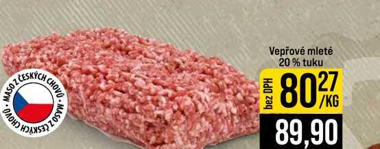 Vepřové mleté 20% tuku 1kg