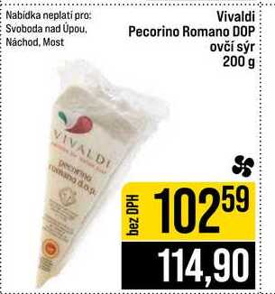 Vivaldi Pecorino Romano DOP ovčí sýr 200 g