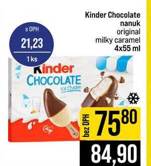 Kinder Chocolate nanuk original milky caramel 4x55 ml