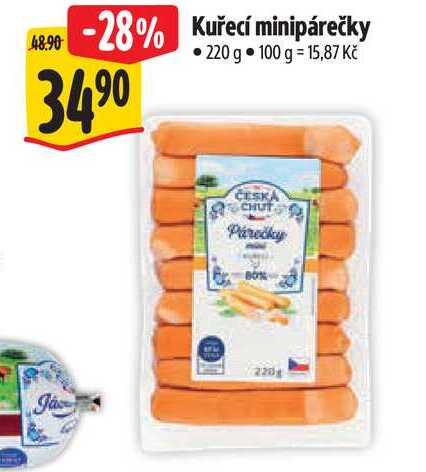 Kuřecí minipárečky 220 g 