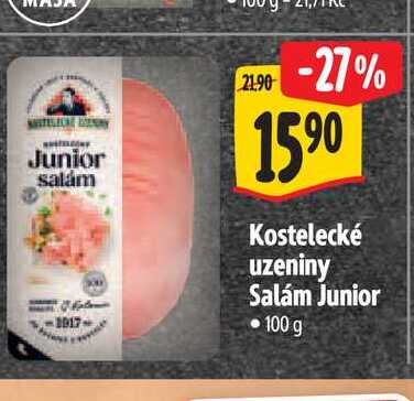 Kostelecké uzeniny Salám Junior 100 g