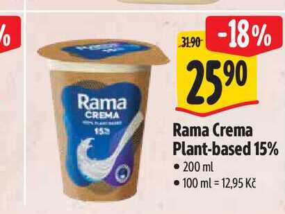 Rama Crema Plant-based 15% 200 ml