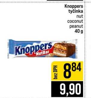 Knoppers tyčinka nut coconut peanut 40 g