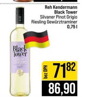 Reh Kendermann Black Tower Silvaner Pinot Grigio Riesling Gewürztraminer 0,75l