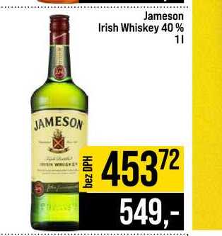 Jameson Irish Whiskey 40% 1l