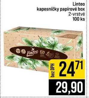 Linteo kapesníčky papírové box 2-vrstvé 100 ks