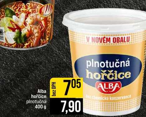 Alba hořčice plnotučná 400 g