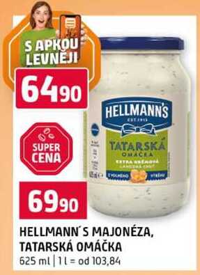 HELLMANN'S MAJONÉZA, TATARSKÁ OMÁČKA 625 ml 