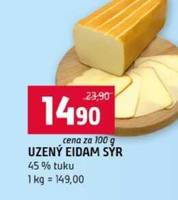 UZENÝ EIDAM SÝR 45% tuku 100g