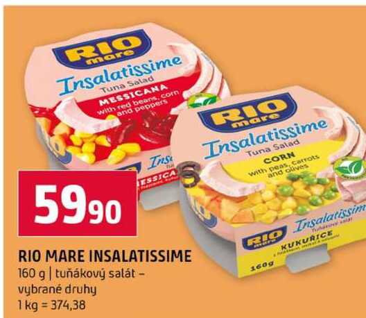 RIO MARE INSALATISSIME 160 g tuňákový salát vybrané druhy