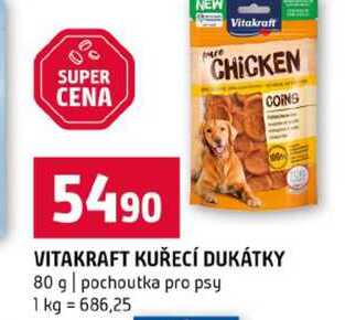 VITAKRAFT KUŘECÍ DUKÁTKY 80 g pochoutka pro psy
