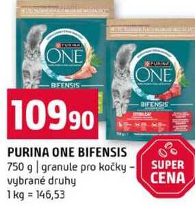 PURINA ONE BIFENSIS 750 g granule pro kočky vybrané druhy