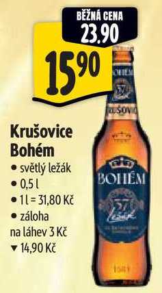 Krušovice Bohém, 0,5 l