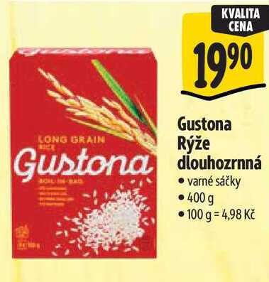 Gustona Rýže dlouhozrnná, 400 g