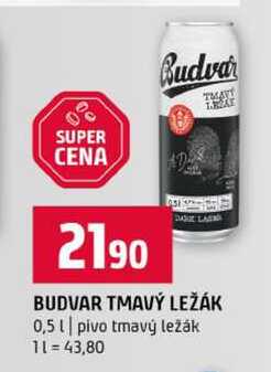BUDVAR TMAVÝ LEŽÁK 0,5l pivo tmavý ležák
