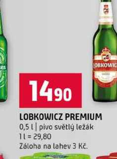 LOBKOWICZ PREMIUM 0,5l pivo světlý ležák
