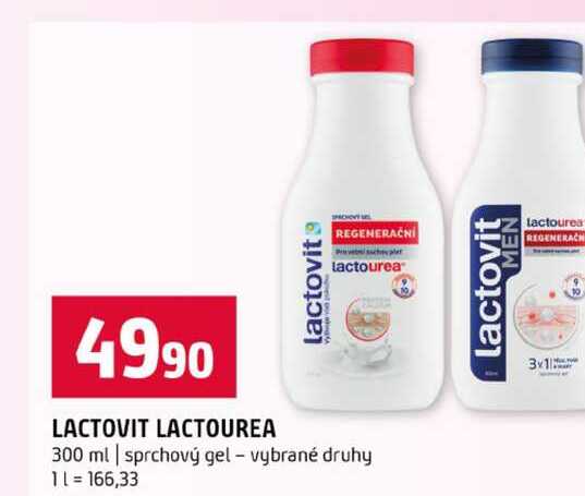 LACTOVIT LACTOUREA 300 ml sprchový gel vybrané druhy 