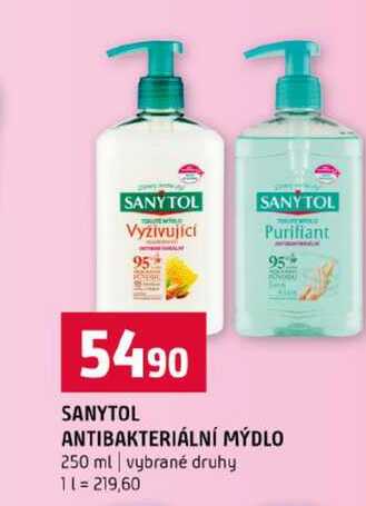 SANYTOL ANTIBAKTERIÁLNÍ MÝDLO 250 ml vybrané druhy