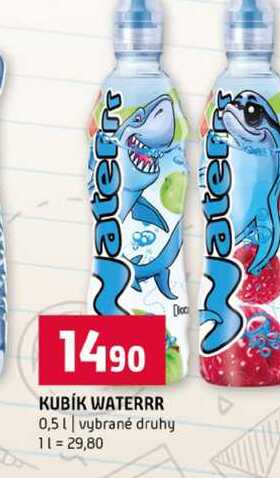 KUBIK WATERRR 0,5l vybrané druhy 