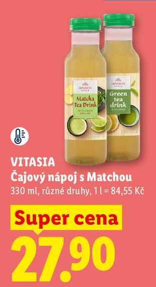 VITASIA Čajový nápoj s Matchou, 330 ml