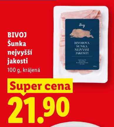 BIVOJ Šunka nejvyšší jakosti, 100 g