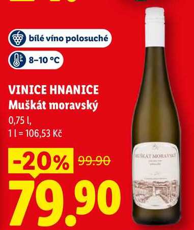 VINICE HNANICE Muškát moravský, 0,75 1