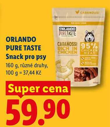 ORLANDO PURE TASTE Snack pro psy, 160 g