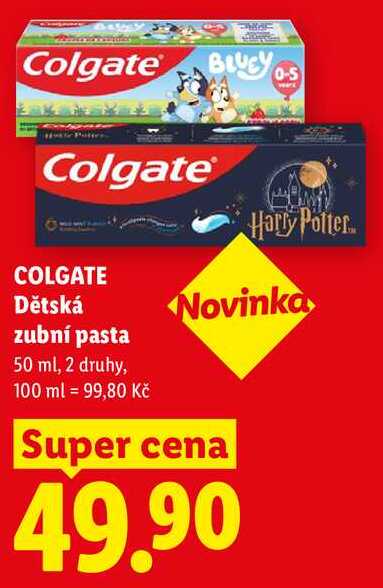 COLGATE Dětská zubní pasta, 50 ml