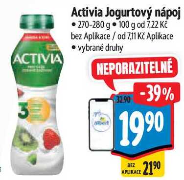 Activia Jogurtový nápoj, 270-280 g