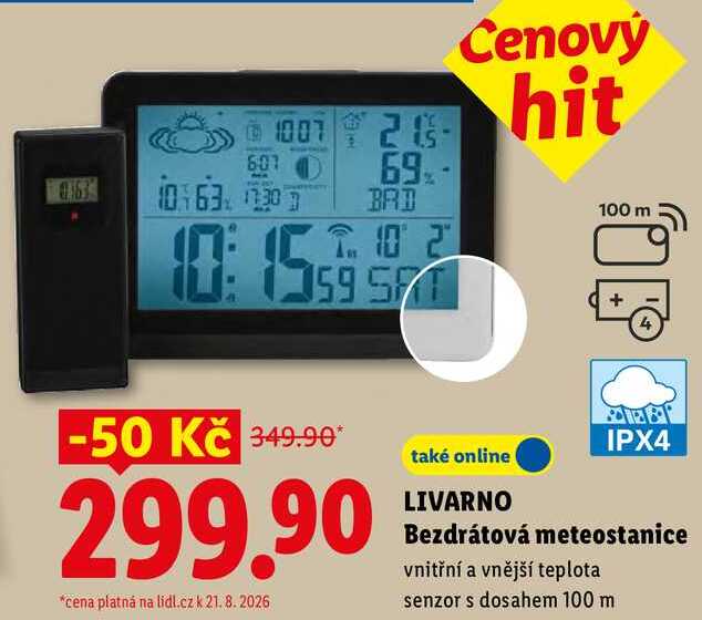 LIVARNO Bezdrátová meteostanice