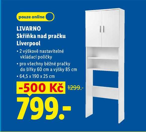LIVARNO Skříňka nad pračku Liverpool