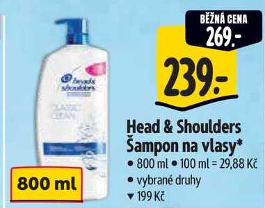 Head & Shoulders Šampon na vlasy, 800 ml